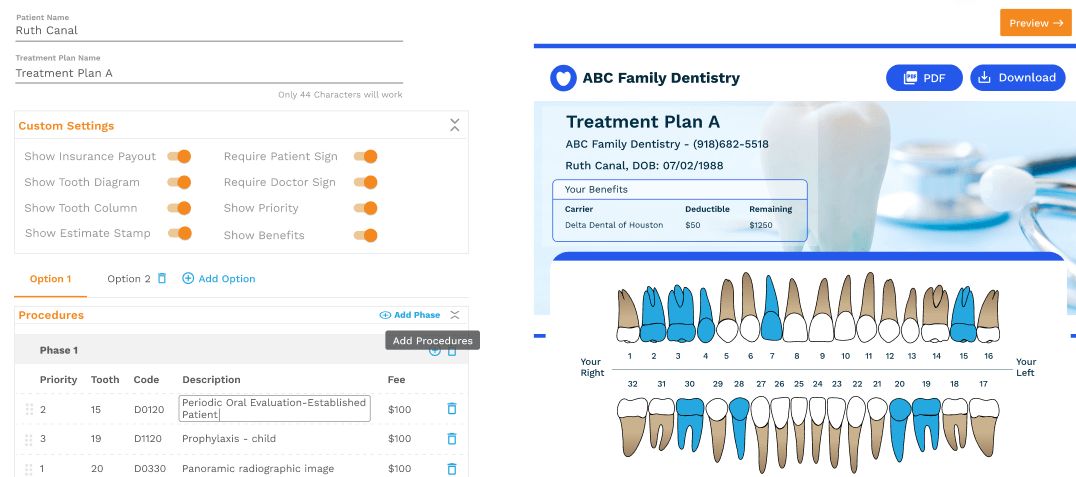 What is a dental treatment plan?